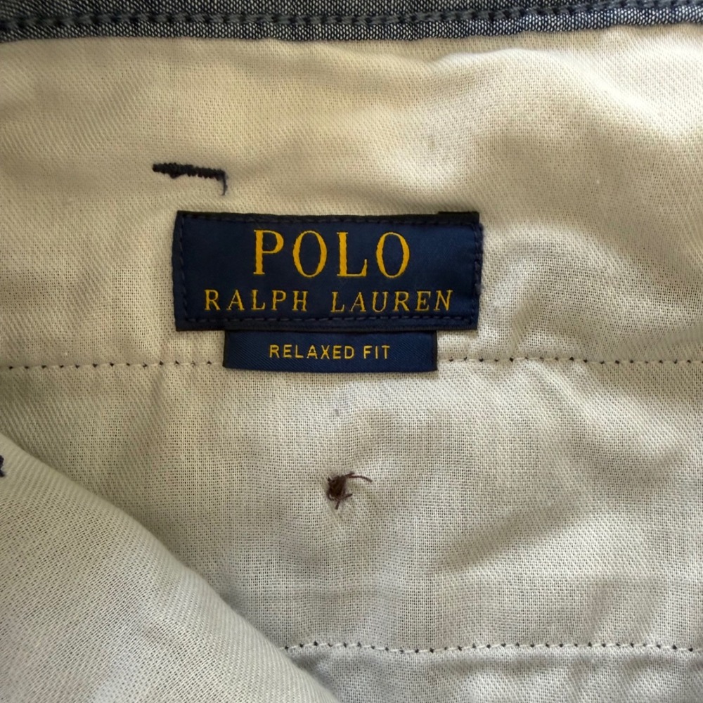 Polo Ralph Lauren Mens Navy Blue Relaxed Fit Cotton Chino Shorts Size 40 - Picture 4 of 8